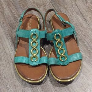 Turquoise sandals